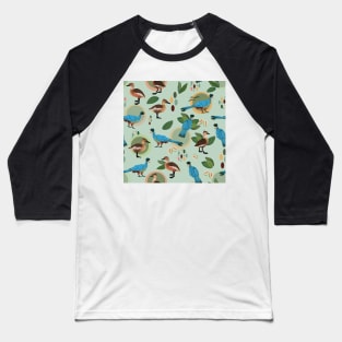 Great blue turacos and fulvous whistling ducks light blue Baseball T-Shirt